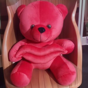 Soft Teddy Bear Big Lips| Best Valentine Gift for Couples, Girls, Boys | Love -(Red Printed- 30cm) (KISS